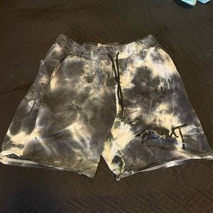 black and white shorts